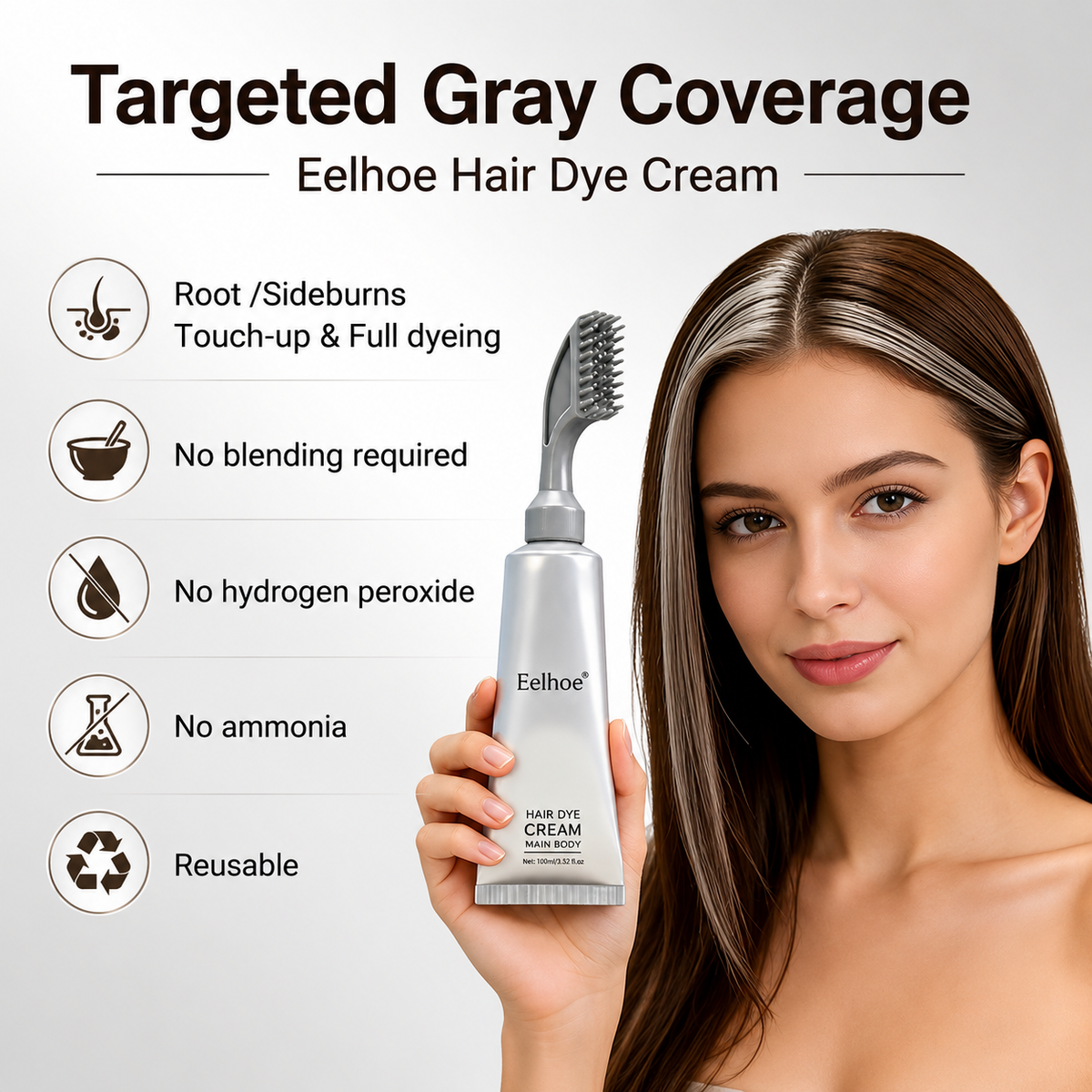 2-in-1 Hair Dye Cream Comb